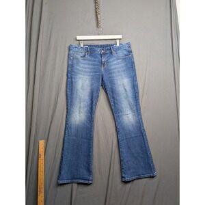 Gap 1969  Size 32s Curvy Flare Stretch Denim Jeans Medium Wash